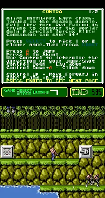 PlayChoice-10: Contra screen shot game playing